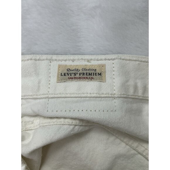 Levi’s 501 Button Fly Jean Shorts Women’s Size W28 White Cut Off Denim Inseam 2” - Picture 14 of 15